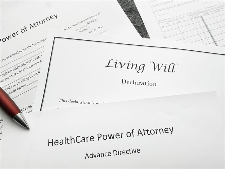 healthcare power of attorney and living will documents